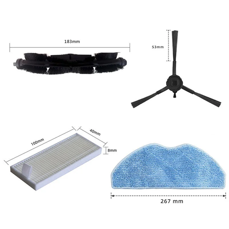 Repuestos para Robot aspirador 360 S8 / S8 Plus, piezas de repuesto, cepillo lateral principal, filtro Hepa, paño de fregona