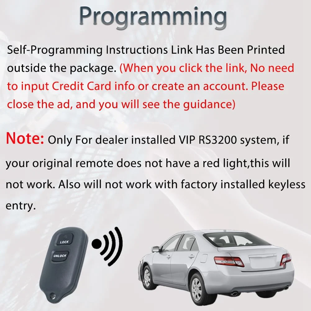 

A42M-Car Key Fob Keyless Entry Plastic Key Fob For Toyota Tacoma Celica Corolla RAV4 Sienna Scion XA XB BAB237131-056 RS3