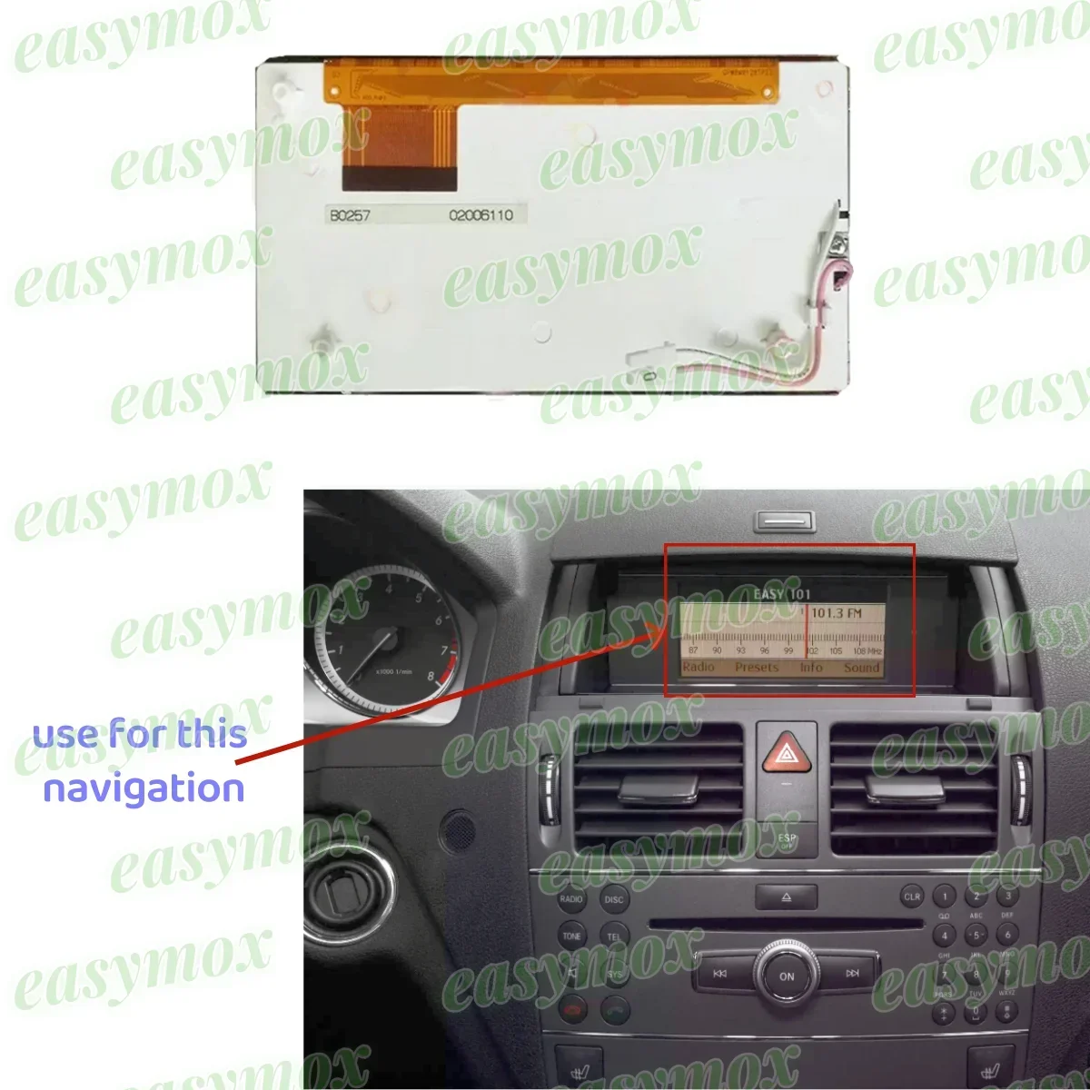 Lq050b5dr03 display lcd para 2008-2011 mercedes-benz classe c c300 w204 w164 tela de navegação de informações em um 2048204297