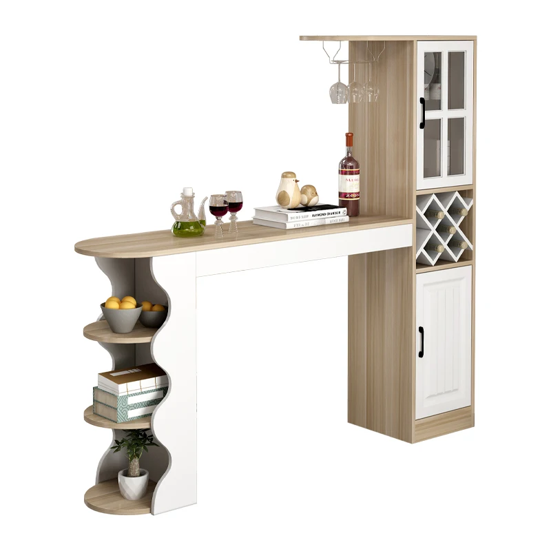 

Household bar table Solid wood entrance partition hall cabinet Living room dining bar integrated wine against