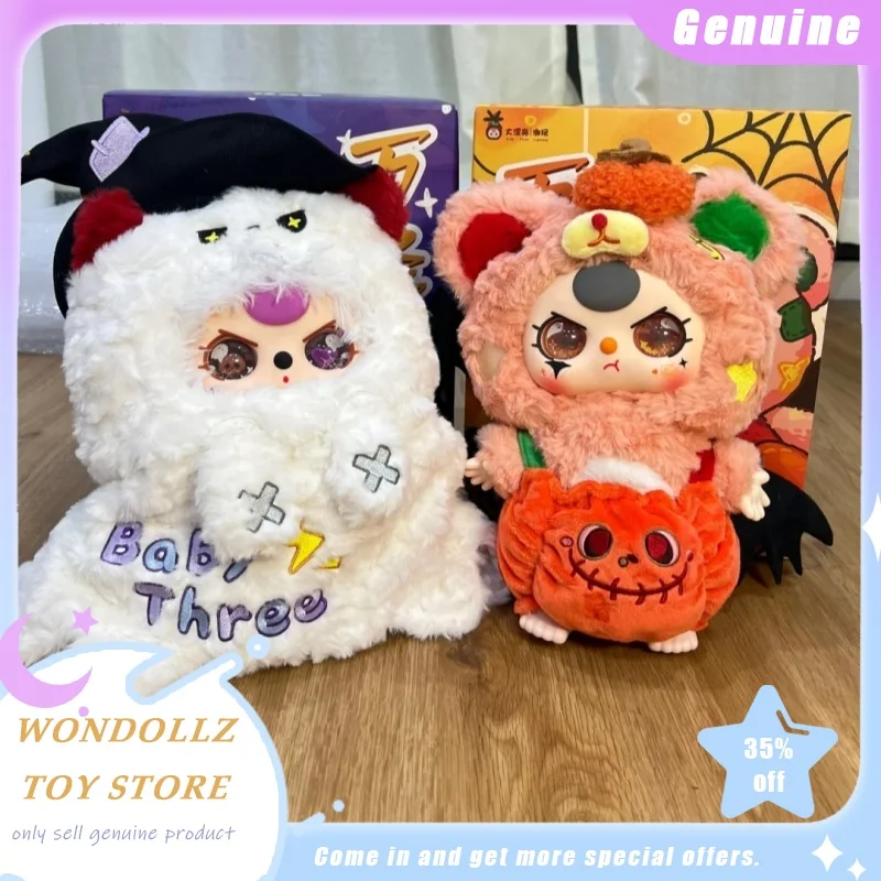 

Genuine 400% Baby Three Limited Edition Halloween Series Blind Box Kawaii Plush Doll Collection Model Surprise Kids Girls Gift