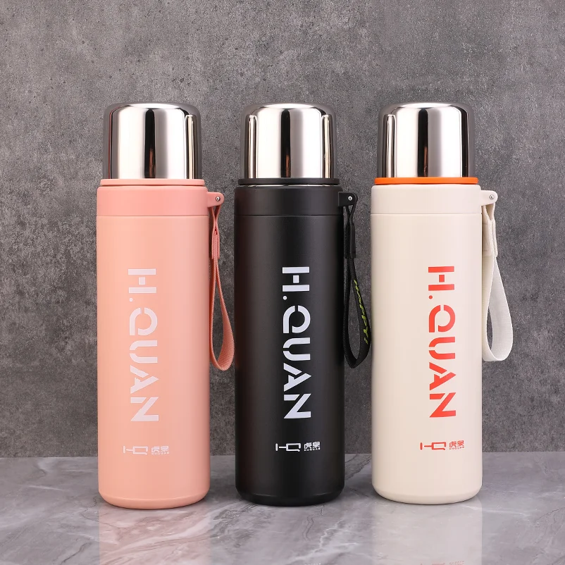 

Outdoor sports thermos cup hit style portable rope insulated water kettle large capacity small filter tea cup