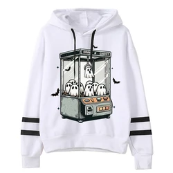 Women's New Halloween Hoodies Cute Cartoon Halloween Ghost Vending Machine Graphics Hooded Autumn Long Sleeve Fleece Sweatshirts