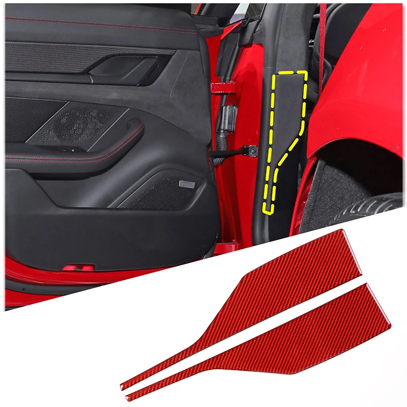 

Soft carbon fiber For 19-22 Porsche Taycan interior B-pillar trim panel Interior Auto Accessories