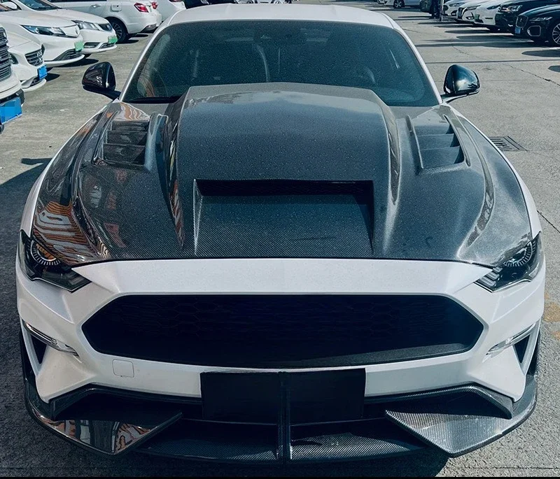 Suitable For 18-23 Ford Mustang Modified TF Carbon Fiber Cover Mustang Open Hole Engine Cooling Nacelle Cover