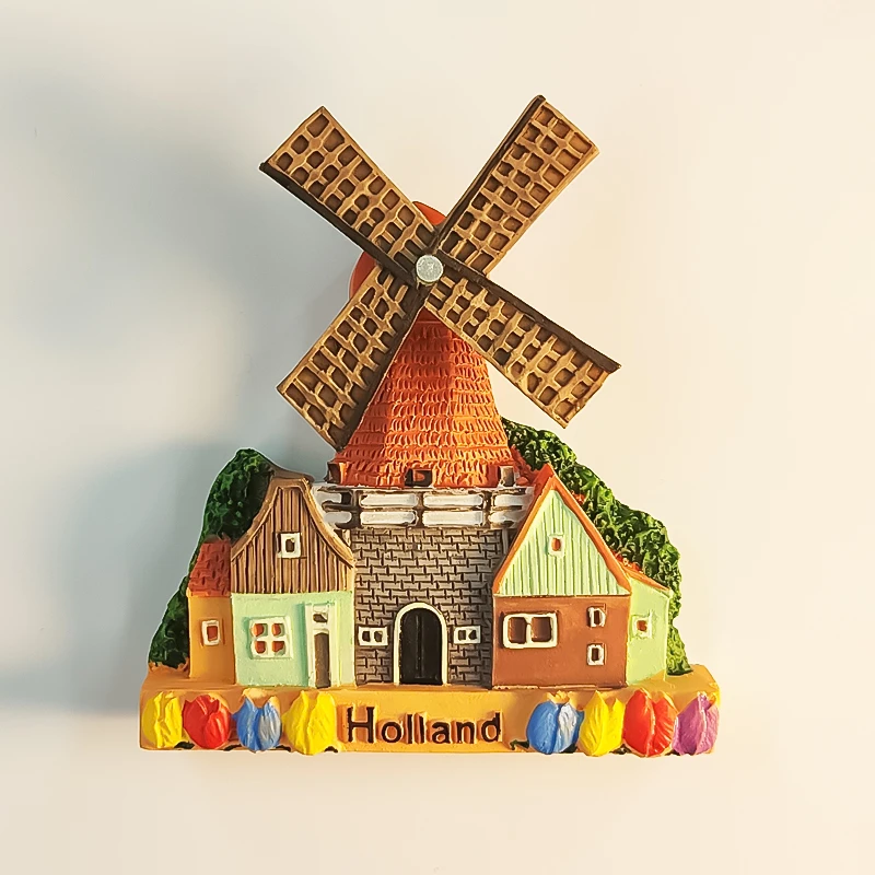 Netherlands Resin Refrigerator Sticker Holland Windmill Country Refrigerator Magnet Refrigerator Sticker Fridge Magnet Souvenirs