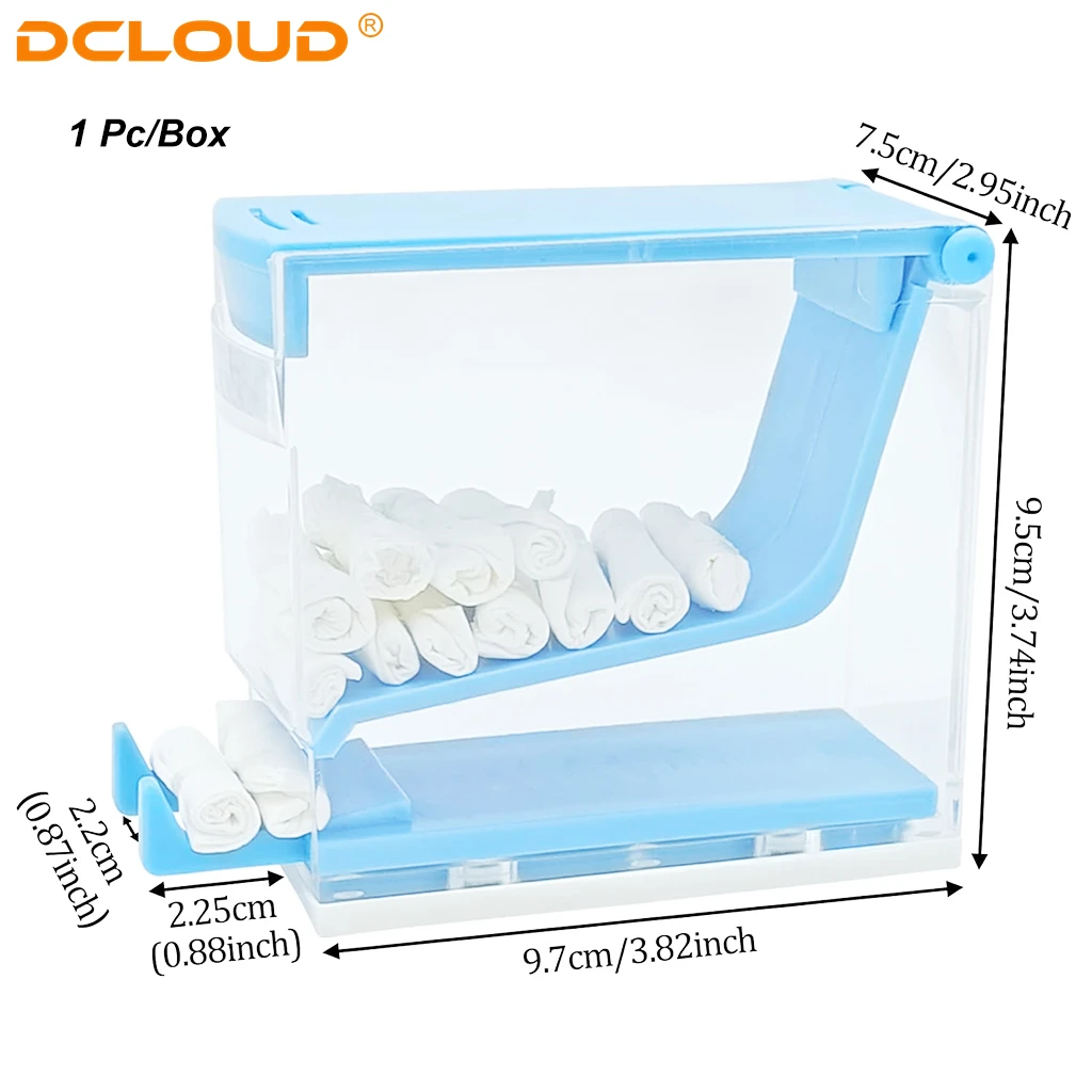 Dental Cotton Roll Dispenser Holder Press Type Box Swab Storage Box Cotton Rolls Organizer for Dentist Clinic Dentistry Tools