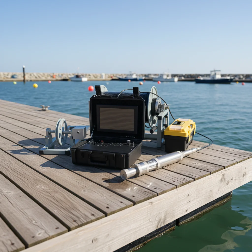 

73-мм камера с двумя объективами CMOS, ручным тормозом, стандартная модель, водонепроницаемость до 400 м, низкое энергопотребление, H.265, карта Micro SD, 1 год гарантии, 12-дюймовый LED-монитор