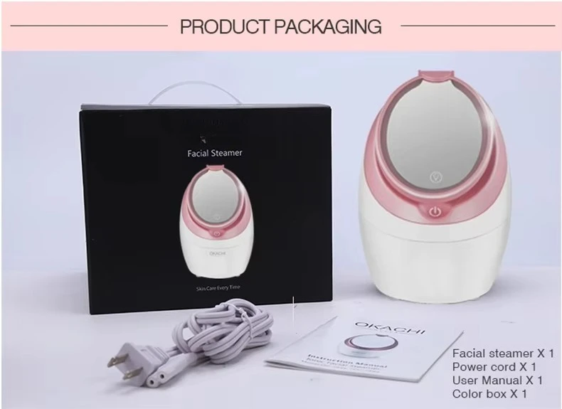 Hele verkoopprijs Led-licht Professionele gezichtsbevochtiger Gezichtsstoomboot Spa voor droge gezichtshuid