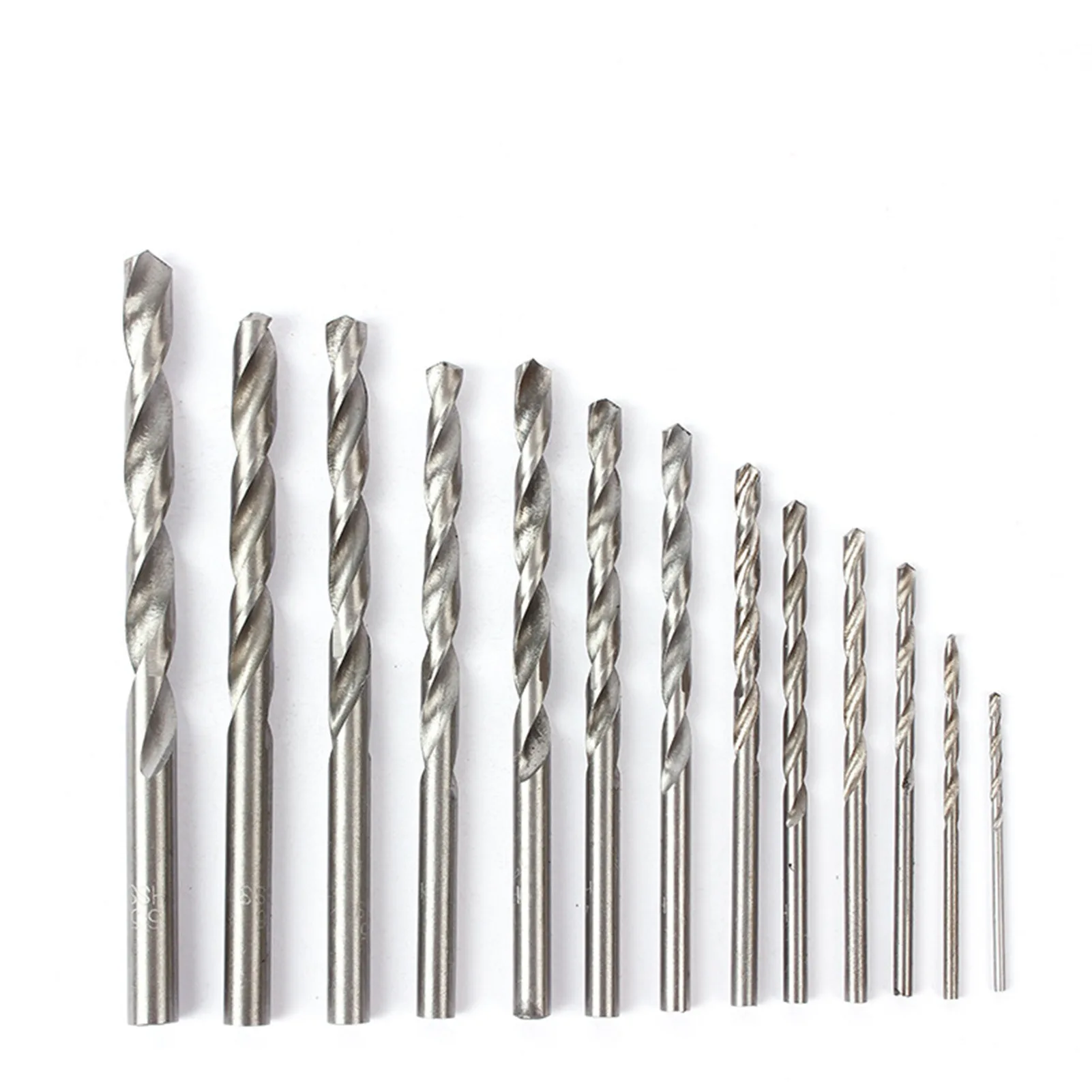 13Pcs High-Speed Steel Drill Bit Hard Metal HSS Twist Bit Stainless Steel Drilling Twist Drill Set with Storage Case