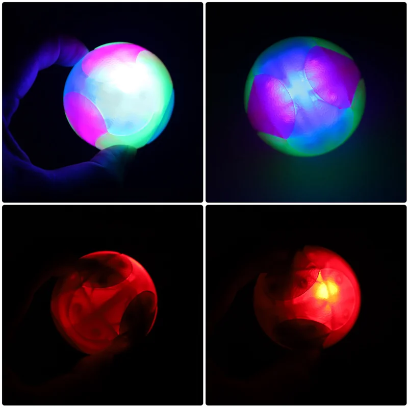 Light Up Dog Balls Flashing Elastic Ball Glow In The Dark Interactive Pet Toys For Puppy, Cats, Dogs 2 Inch (2X Balls)-BAAX