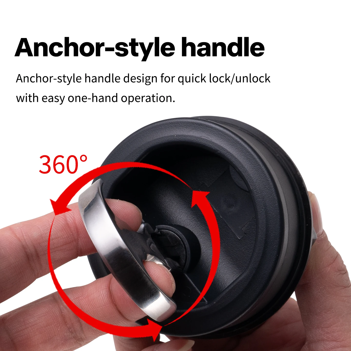 316 Stainless Steel Anchor Handle Lid Lock, 360° Rotation Twist Lock for Marine Deck Hatch.Yacht Accessories