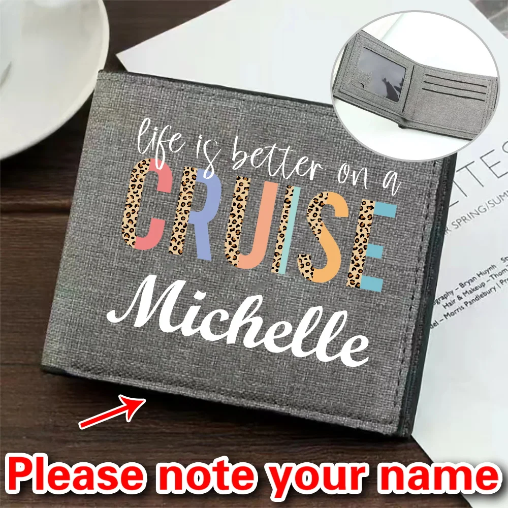

Personalized Customized New Printed Business Card Holder Coin Purse Fashion Simple Multifunctional Wallet