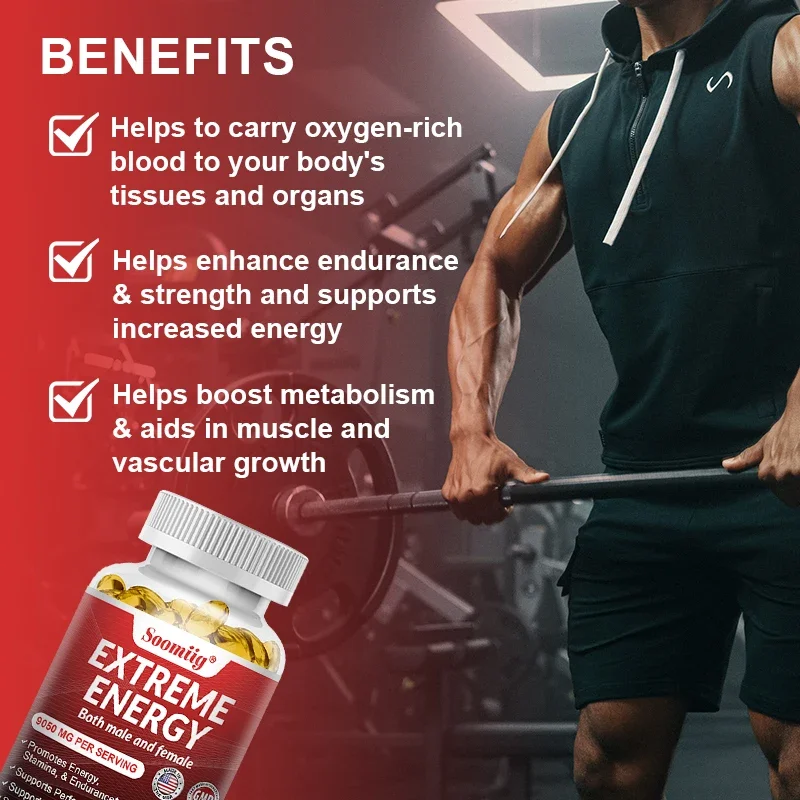 Extreme Energy - Maximum Strength, Reduced Fatigue, Motivation, Focus, Alertness - Natural Energy Supplement for Men & Women