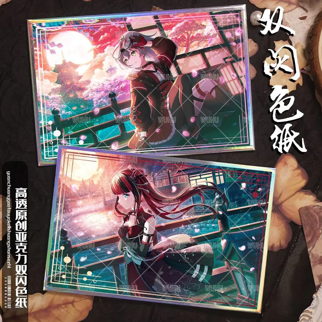 أنيمي بانج حلم Asahi Rokka Nyūbara Reona الاكريليك اللون على الكرتون الملونة ورقة الألوان هزلية كون سطح المكتب حلية الهدايا