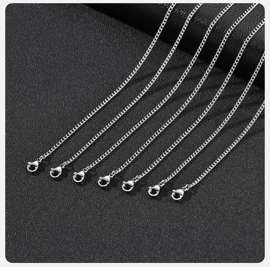 Vnox 45/50/55/60/65/70/80cm Silber- und Goldfarbene Gliederkette, Klassische Halskette für Männer, Edelstahl Mode Alltagsschmuck Geschenk – Detail 6