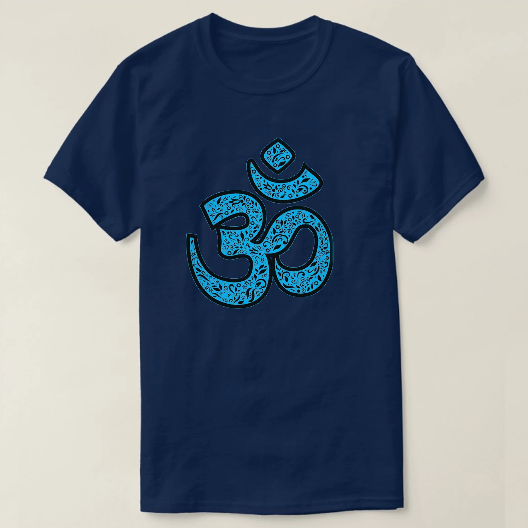 Ornate Om Symbol T Shirt. High Quality Cotton, Large Sizes, Breathable Top, Loose Casual T-shirt S-3XL