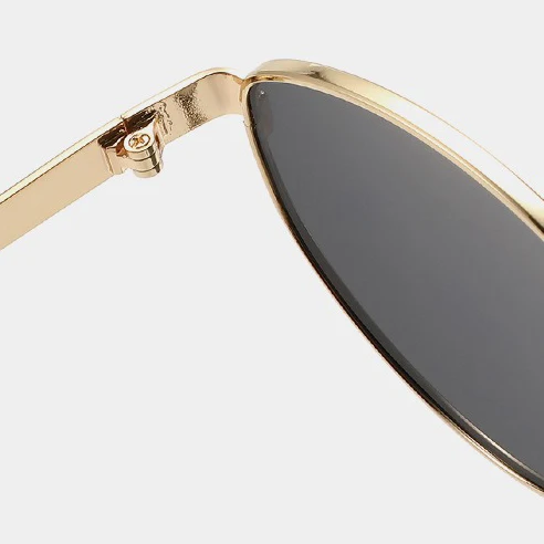 Sunglasses Slim Metal Vintage Elliptical Frame Two Tone Temple Glasses for Men Women Driving Travel Outdoor Casual Eyewear view 5