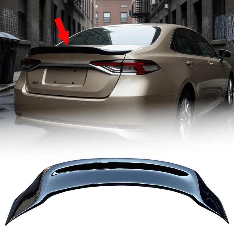 

Spoiler Wings For 2019-2023 Toyota Corolla Altis Axio E210 12th Gen Carbon Fiber Look Rear Wing Tail Wing Trunk Spoiler
