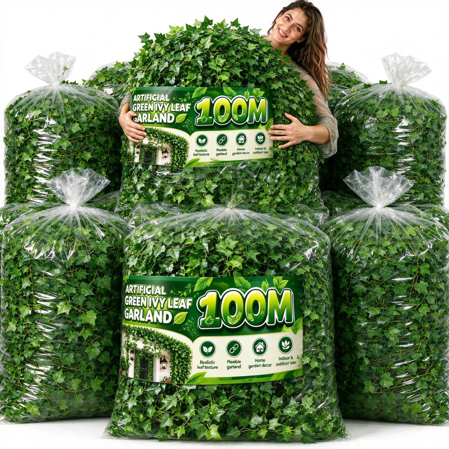 Artificial Green Leaf Fence Panels Faux Privacy Fence Screen For Home Outdoor Garden Balcony Decoration
