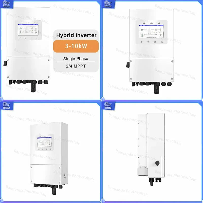 2025 Hybrid Solar Inverter 3KW 5KW 6KW 8KW 10KW Single Phase PV Grid Tie Battery Storage System 96.2% Efficiency 50/60Hz