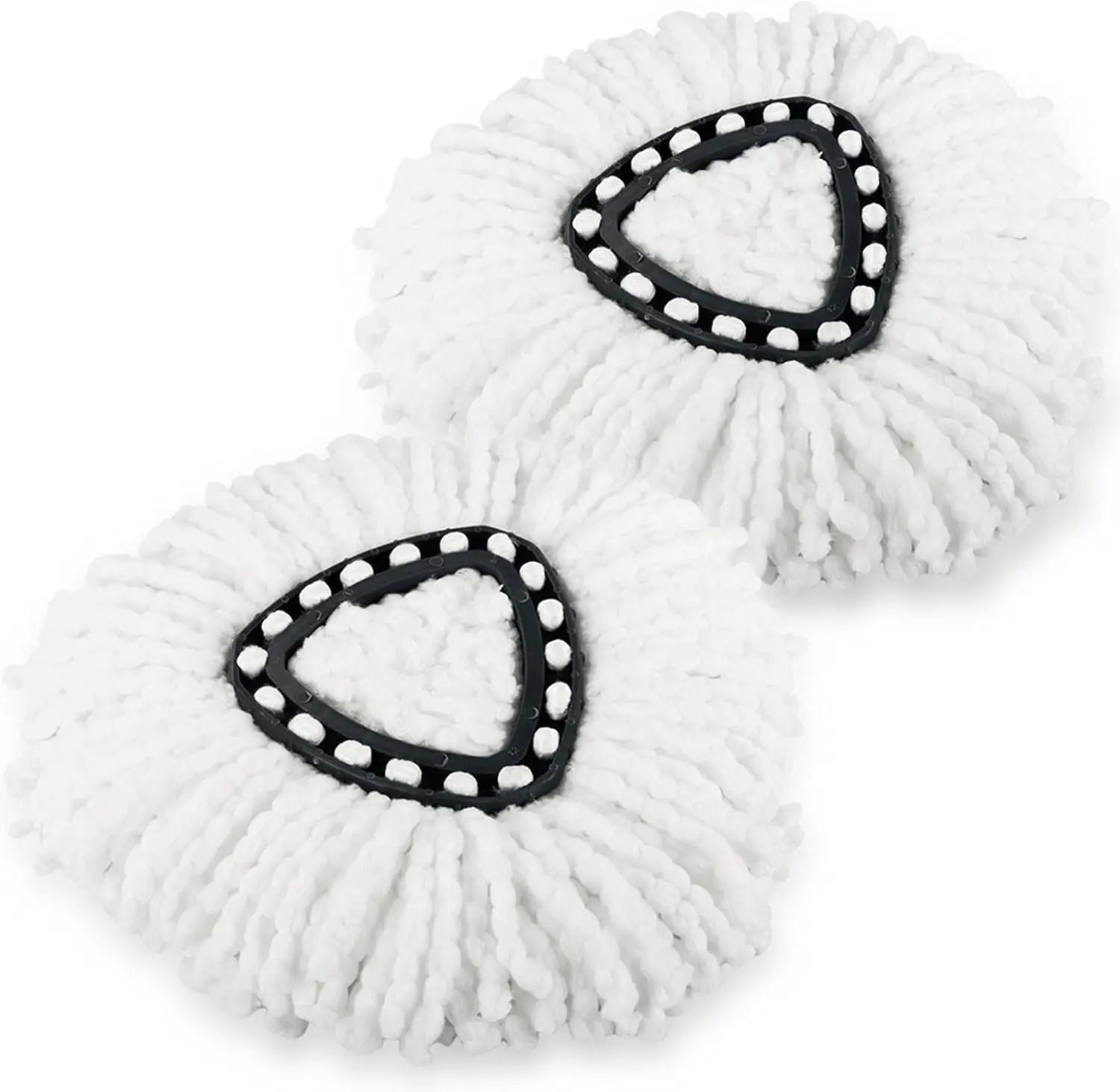 

2-Pack Microfiber Mop Replacement Heads for Spin Mops - Thick & Durable, Easy to Install