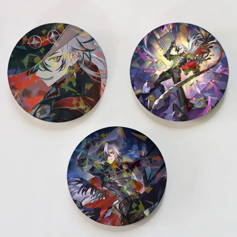 Honkai Star Rail Boothill Round Exquisite Laser Badge Brooches Creative Pins For Clothes Hat Backpack Gift Accessories