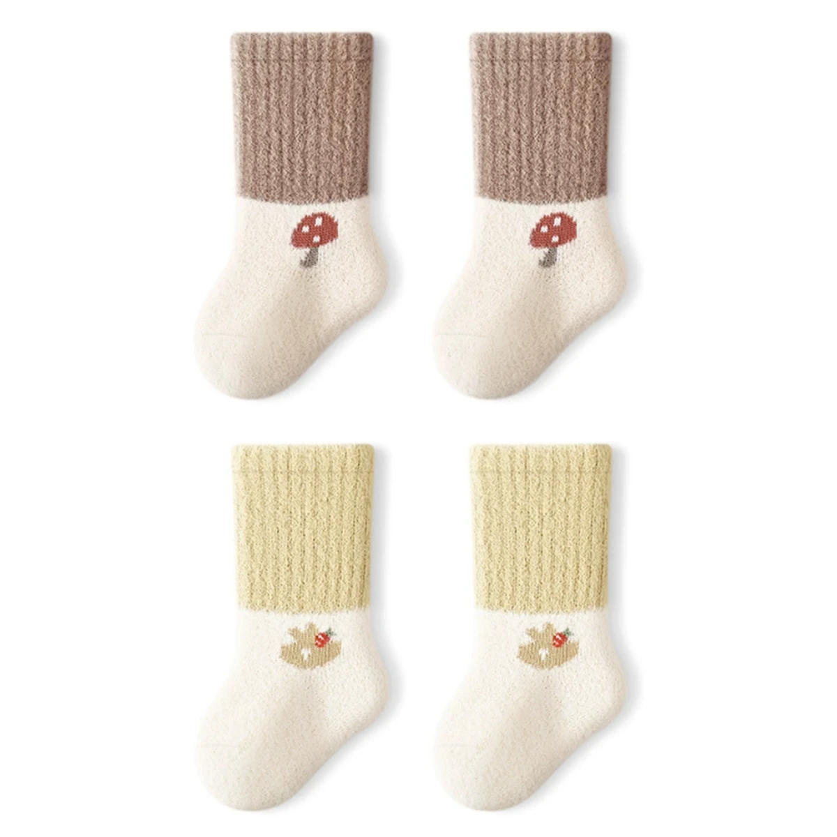 

2-Pack Cozy Winter Fleece Socks for Babies & Toddlers (0-6M, 6-12M, 1-3Y) - Ultra Soft & Warm