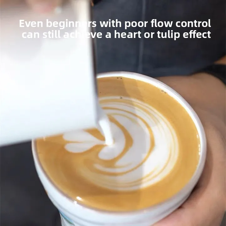 Airflowenn الفولاذ المقاوم للصدأ كوب رغوة الحليب القهوة الفنان خفقت الشمال Sle القهوة أداة مع اسطوانة الفن Sc لاتيه #2