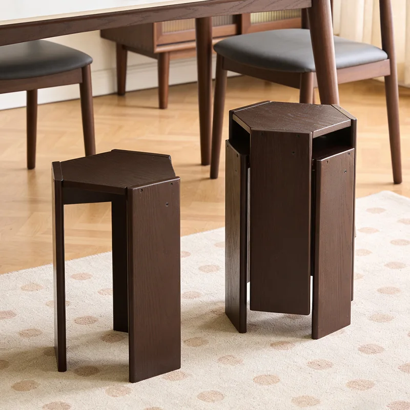 #dining room stool,stackable hexagonal stool, living room small coffee table stool, leisure chair