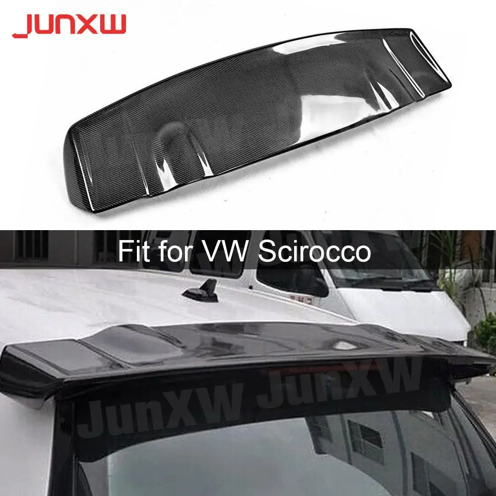 

For Volkswagen VW Scirocco Spoiler 2009-2014 Carbon Fiber Car Rear Roof Lip Spoiler Window Tail FRP Wings Car Styling