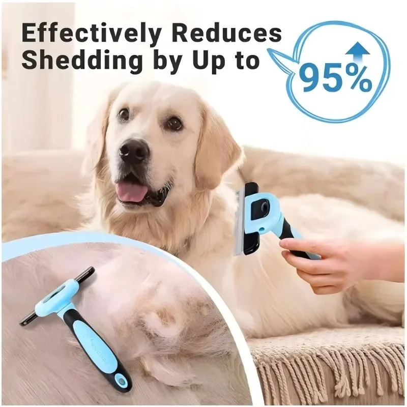 Detachable Pet Hair Grooming Flea Removal Comb Cat Bristle Cleaning Brush Removable Double-Sided Hair Removal Brush For Dogs