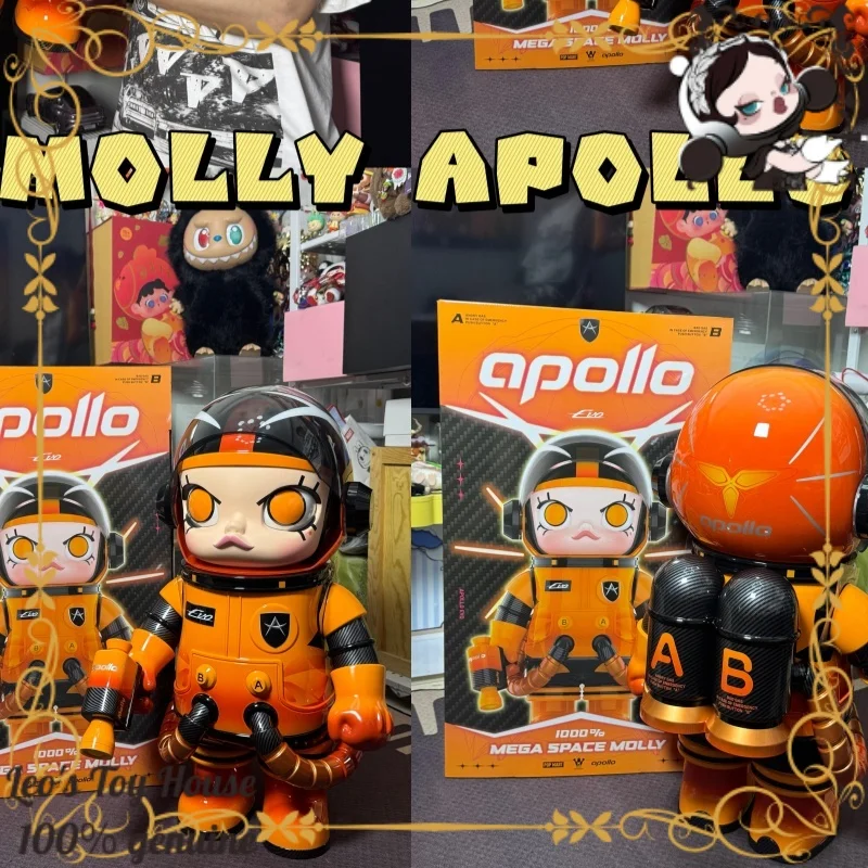 

POPMART MEGA SPACE MOLLY 1000%/400% Модель APOLLO / Изысканная модная коллекционная фигурка, идеальный декор для современного дома