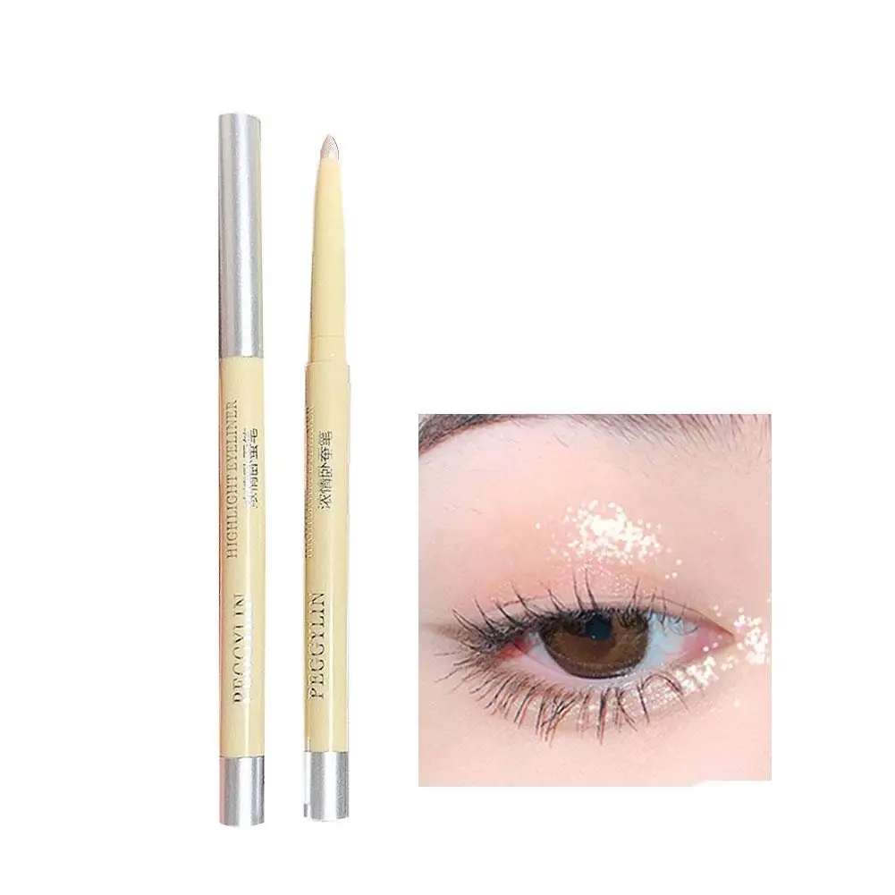 Glitter Eyeshadow Pen Waterproof Diamond Pearlescent Shiny Eyes Makeup Lying Silkworm Brighten Highlighter Eyeshadow Stick