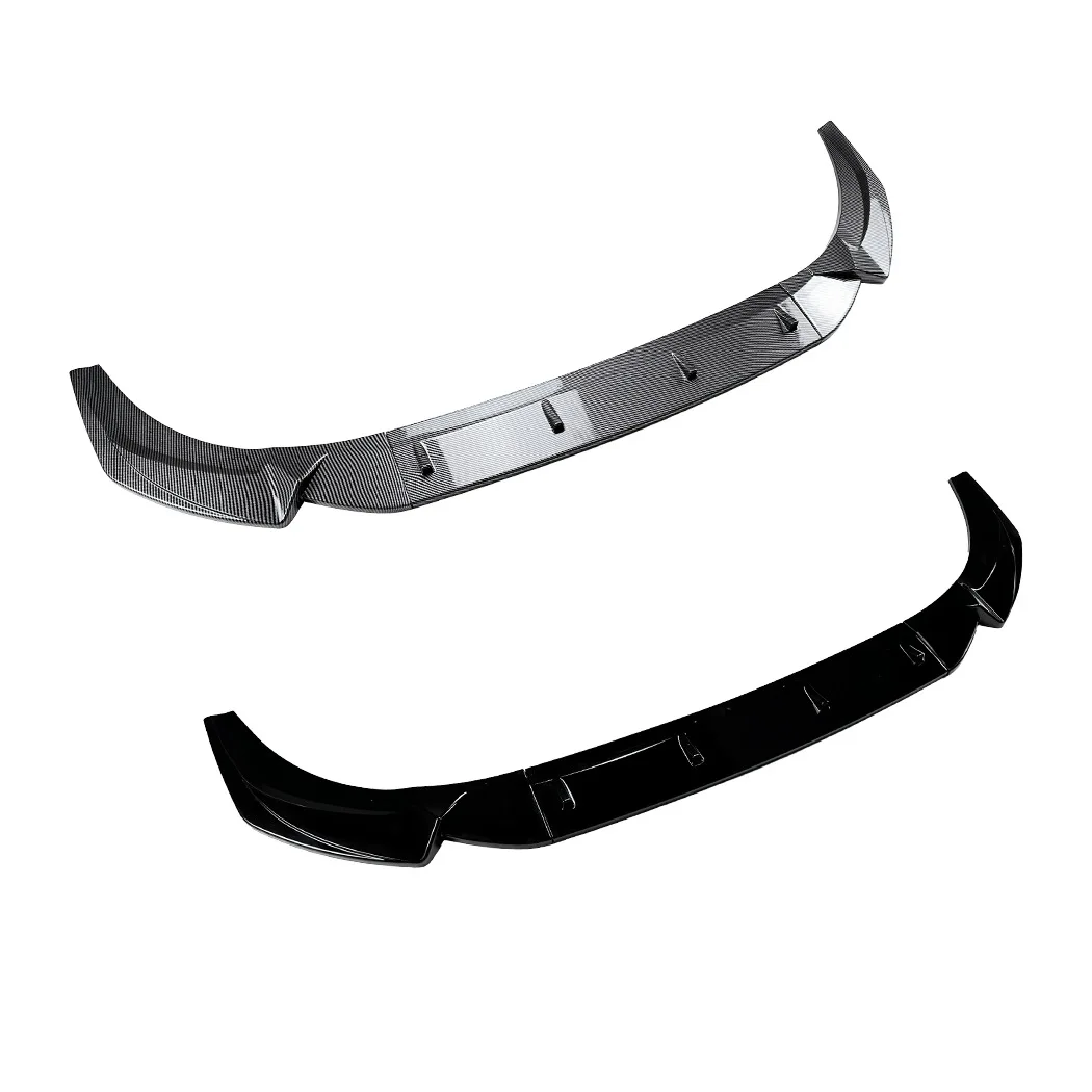 Front Bumper Lip Splitter Spoiler For Audi Q3 F3 S-Line 2019+ Piano Black Carbon Fiber Air Diffuser Mod Kit Exterior Accessories