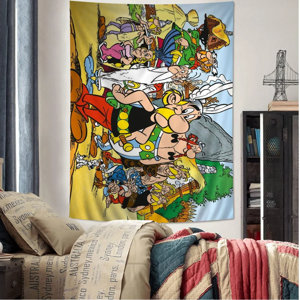 Anime Asterix And Obelix Tapestry Anime Tapestry Art Science Fiction Room Home Decor Wall Art Decor