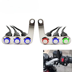 Motorcycle Switch Handlebar Adjustable Mount Waterproof Switches ON-OFF Buttons For Headlight Horn Turn Signle LED