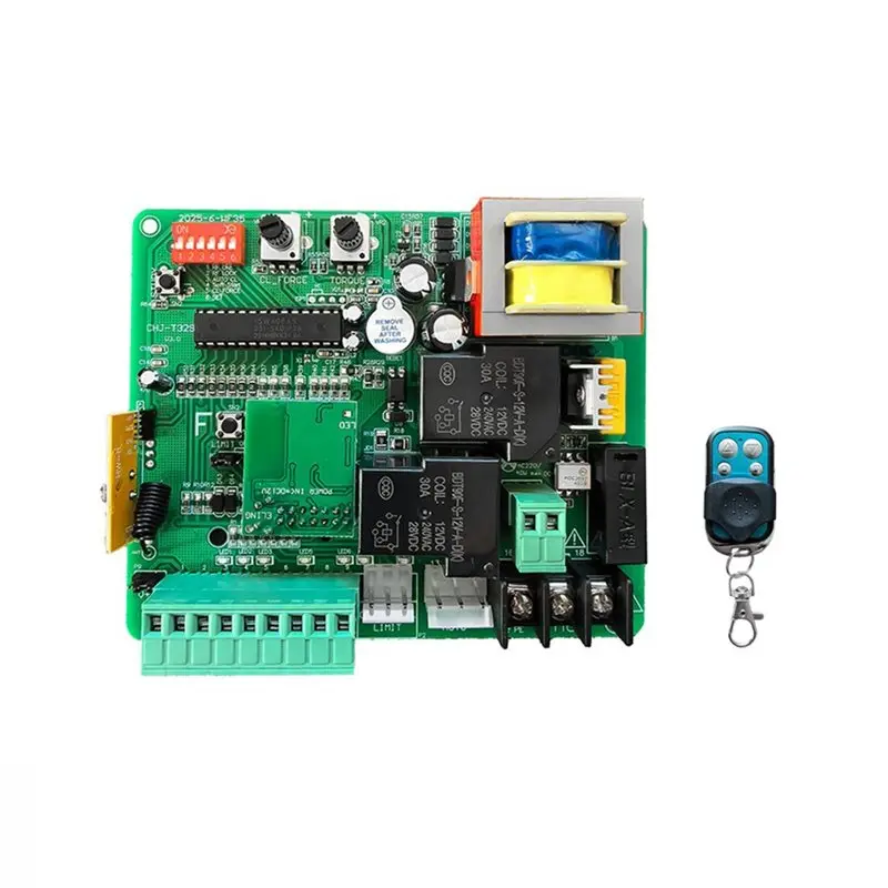 

FULL-220V Sliding Gate Motor Control Board Tuya Smart Door Module Electric Door Motor Circuit Board 433Mhz Remote Control