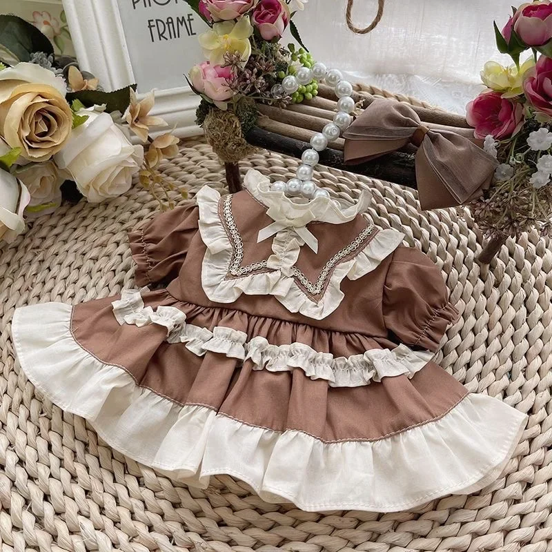 

Платье в стиле ретро, 15 см, 20 см, 40 см, хлопковая кукольная одежда