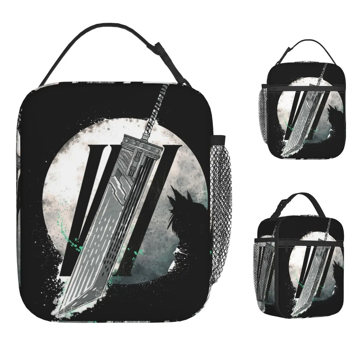 

Fantasy Reborn FF7 Lunch Bag For Child Print Lunch Box Funny Office Cooler Bag Convenient Oxford Tote Food Bags