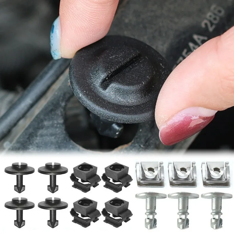 

Car Undertray Guard Engine Under Cover Hood Snap Fixing Clips & Screws 8D0805960 8D0805121 for AUDI A4 A6 for VW Passat B5