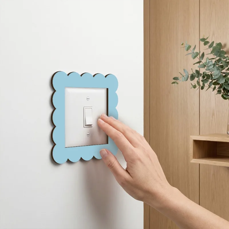1pc Wooden Switch Decorative Frames Home Wall Decoration Switches Protector Switch Dust Cover for Bedroom Living Room Decor
