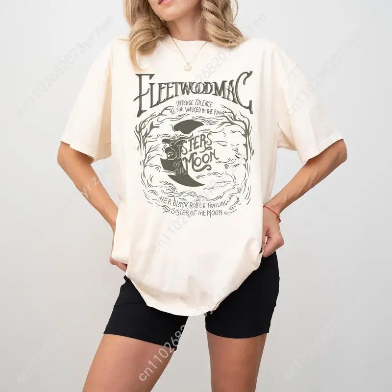فليتوود ماك ريترو غسل التي شيرت رجل امرأة عالية الجودة خمر المحملة القطن قصير الأكمام موضة تي شيرت لينة تنفس القمم #2