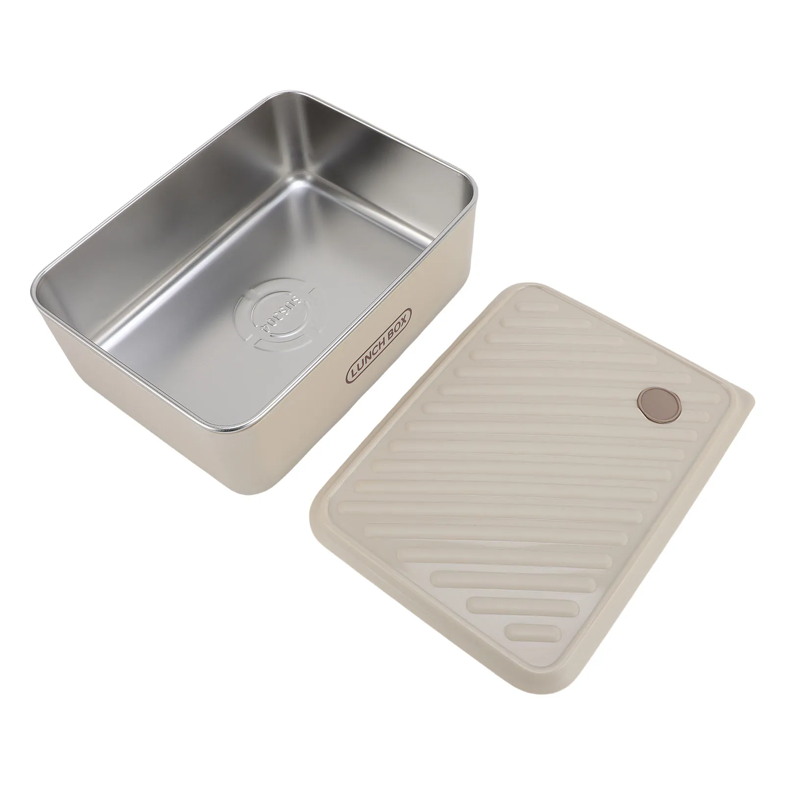 

304 Stainless Steel Sealed Lunch Box 1200ml Rectangular Food Storage Container Leakproof Meal Prep Bento Box Kitchen Office Use