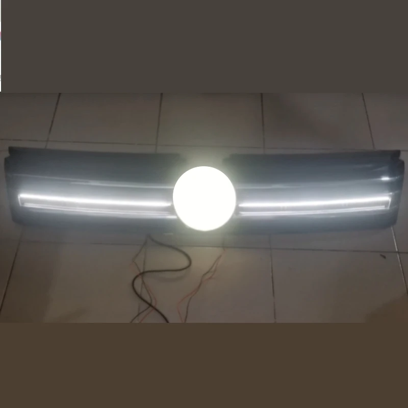 Rejilla Cromada Iluminada para Volkswagen VW Bora 2013 2014 2015, Rejilla de Radiador Luminosa Modificada, Rejilla para Parachoques de Coche