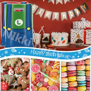 Mario Bros Túi quà nhựa, hộp kẹo, đồ dùng tiệc, trang trí sinh nhật, tắm em bé, trang trí cho bé gái, 10 % 10 Túi bán hàng chính Super Mario - №8