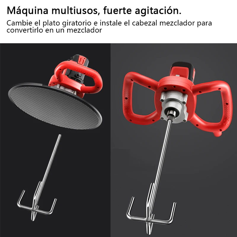 Máquina pulidora eléctrica para alisar paredes, pulidora de cemento de 220V, 2880W/4880W, paleta de mortero de cemento, máquina niveladora, mezclador de hormigón