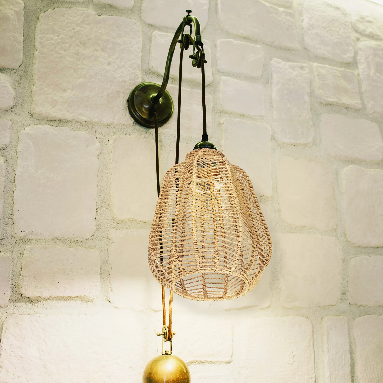 

Rattan Lamp Shade Woven Light Shade Rustic Boho Pendant Sturdy Exquisite Workmanship Easy Assembly Living Room Decor