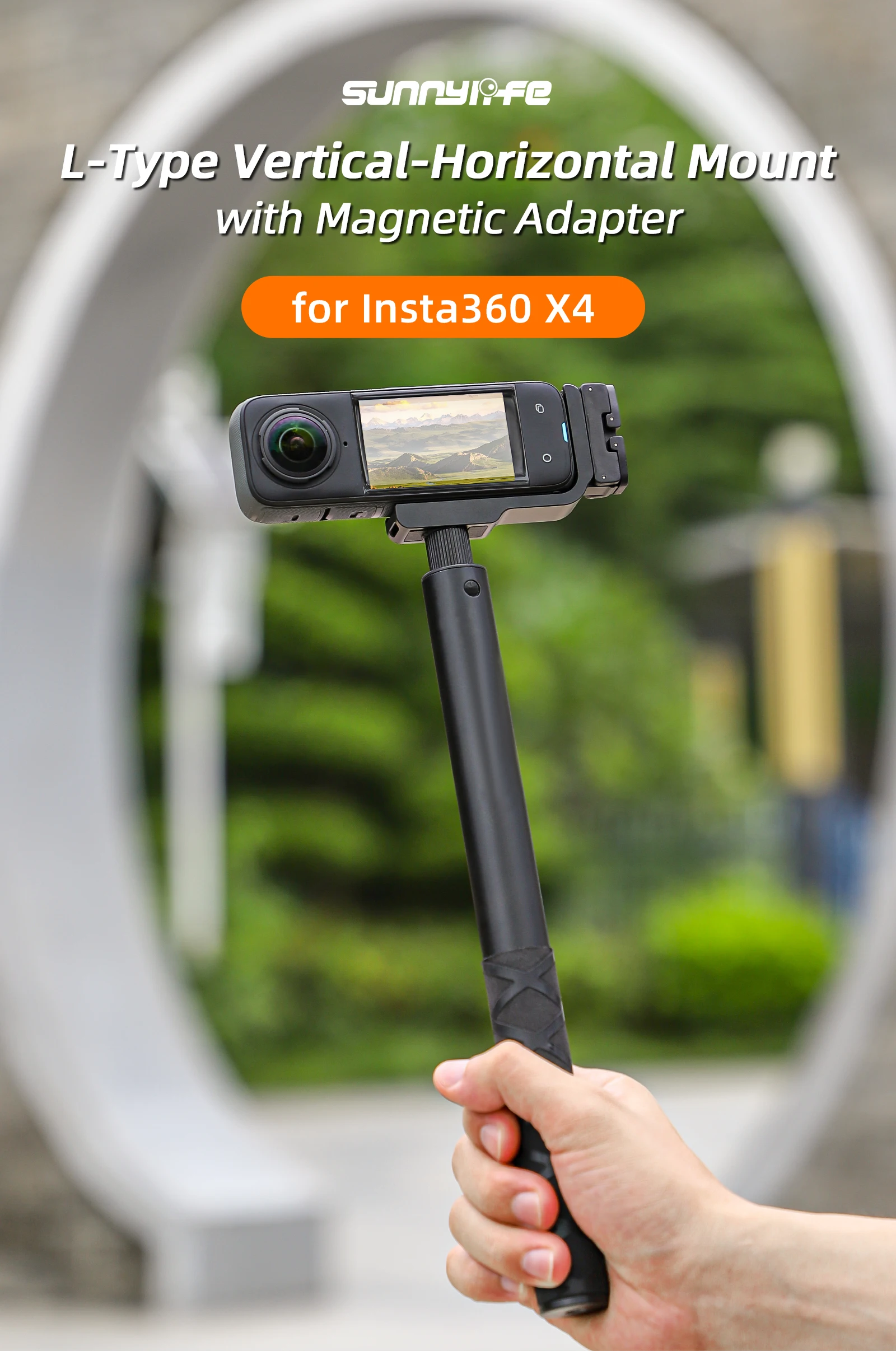 For Insta360 X4 Vertical and Horizontal Mount Aluminum Alloy Metal Bracket For Insta360 X4 Camera Accessory