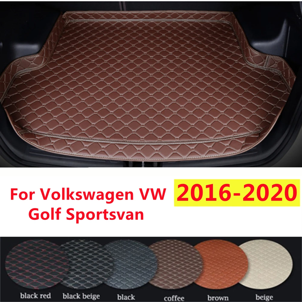 

SJ Высокая сторона под заказ для Volkswagen VW Golf Sportsvan 2020-2016 коврик для багажника автомобиля автомобильные аксессуары Задняя подкладка для груза коврик